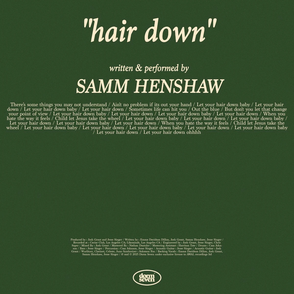 دانلود آهنگ Hair Down از Samm Henshaw