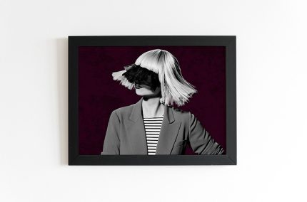 تابلو Sia طرح سیاه سفید