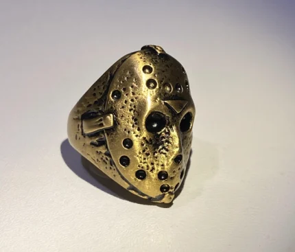 انگشتر امینم طرح Jason Mask طلایی