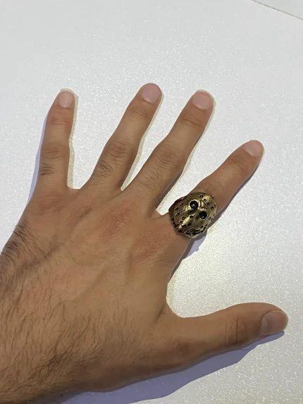 انگشتر امینم طرح Jason Mask طلایی