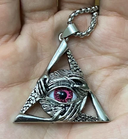 گردنبند تک چشم بنفش